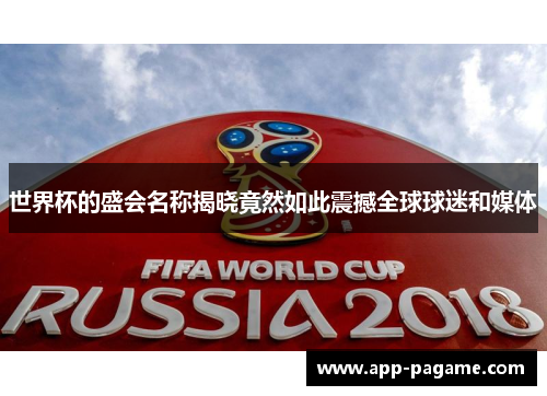 世界杯的盛会名称揭晓竟然如此震撼全球球迷和媒体